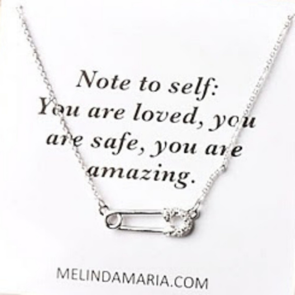 Melinda Maria Safety Pin Pendant Necklace